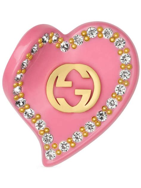 gucci heart hair clip|Gucci hair accessories.